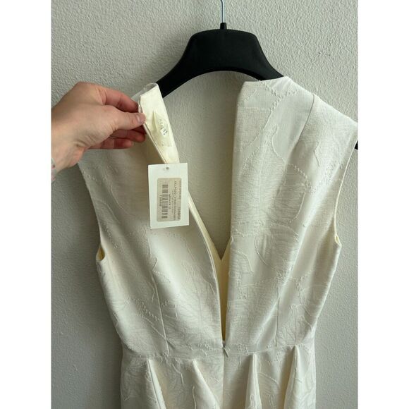 NWT Delpozo White Floral Pattern Short Dress Size 36FR - Picture 4 of 12